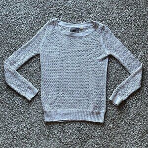 Gray Guinevere Anthropologie Crocheted Hemp Shirt Women Small Whimsical Boho Top